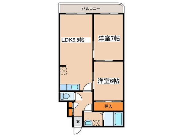 メ－プル月寒中央駅の物件間取画像